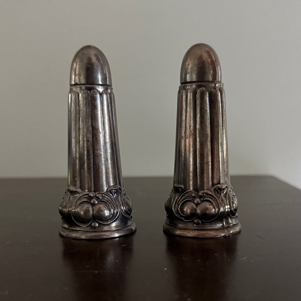 Tudor Silver Plated Salt and Pepper Shakers